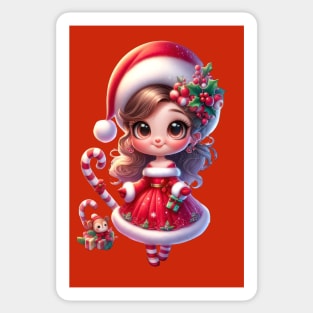 Cartoon Mrs Claus Sticker